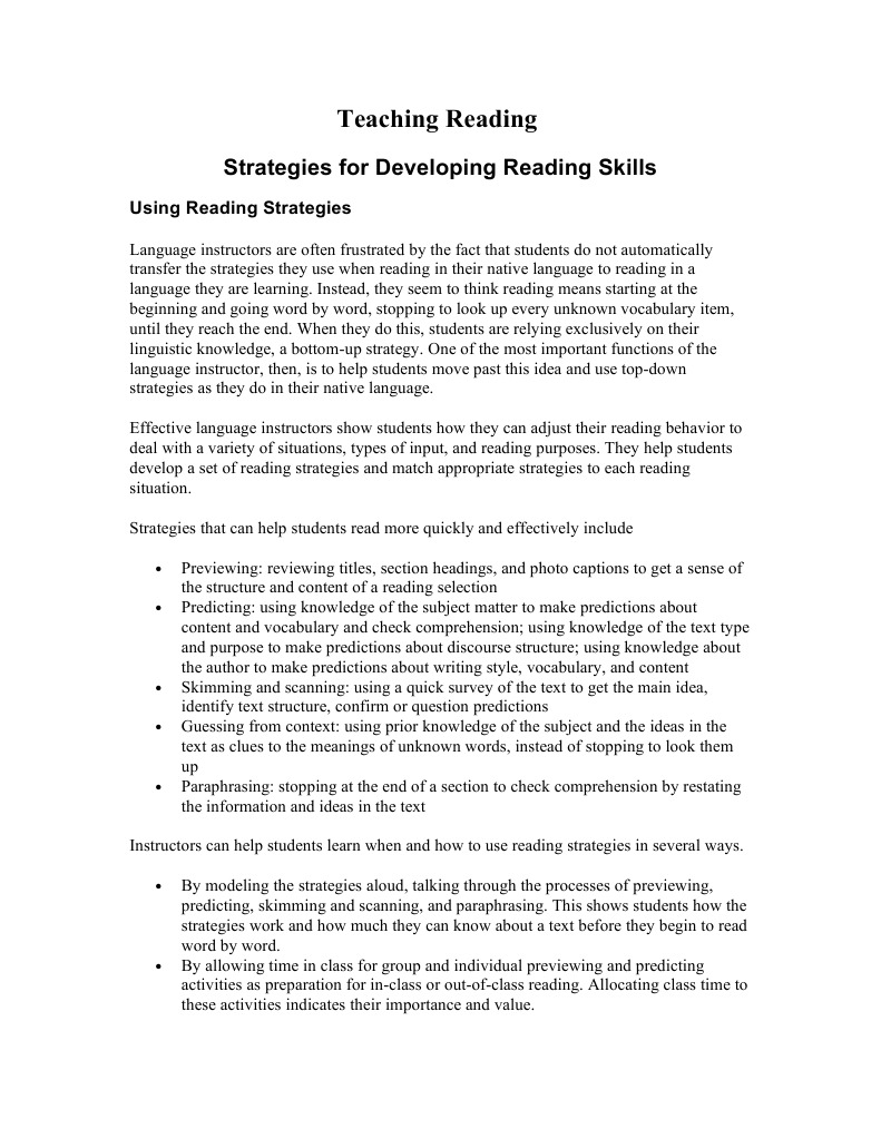 Effective Reading Strategies for Learners | PDF