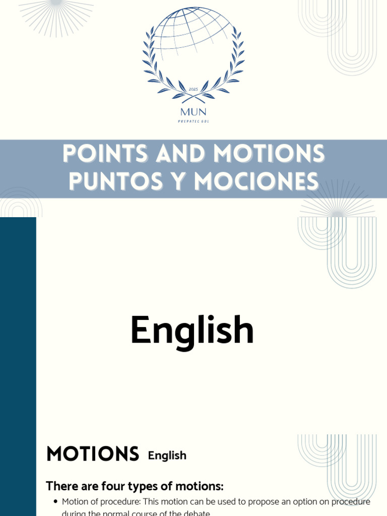 points and motions for MUN | PDF