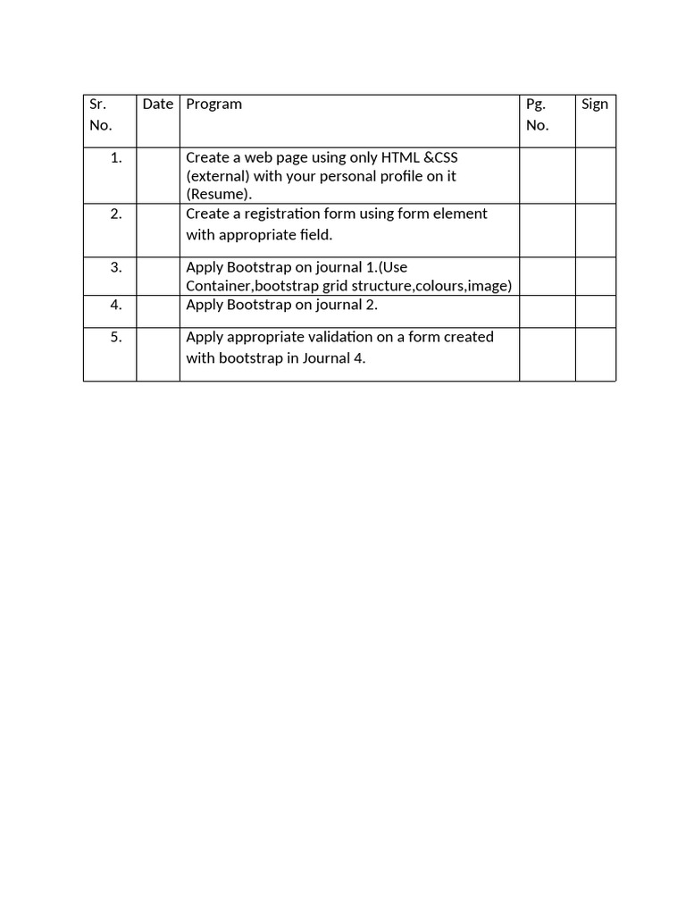 Web Development Project Tasks Guide | PDF