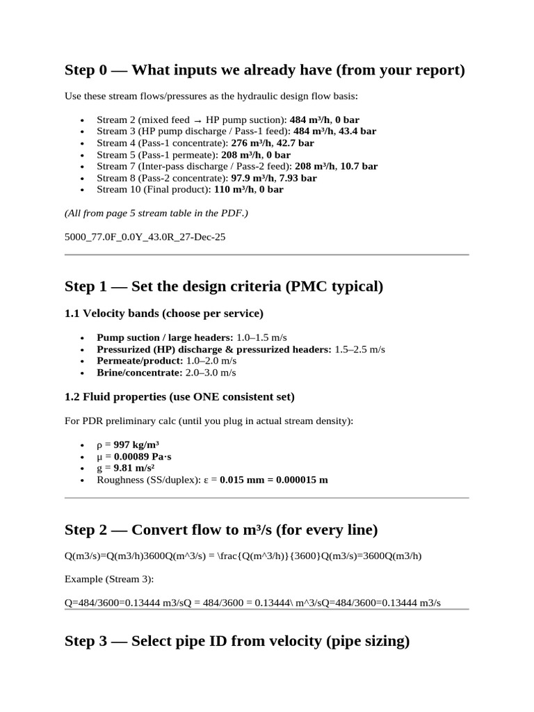 Hydraulic Design Flow and Sizing Guide | PDF | Pump | Classical Mechanics