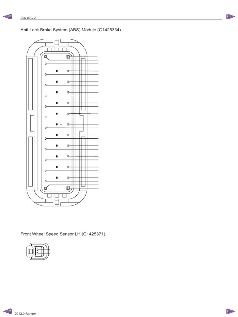 Ford Ranger ABS Module Wiring Guide | PDF | Anti Lock Braking System ...