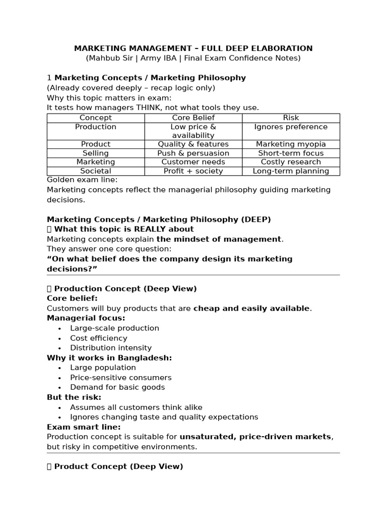 Marketing Management Exam Insights | PDF | Marketing | Brand