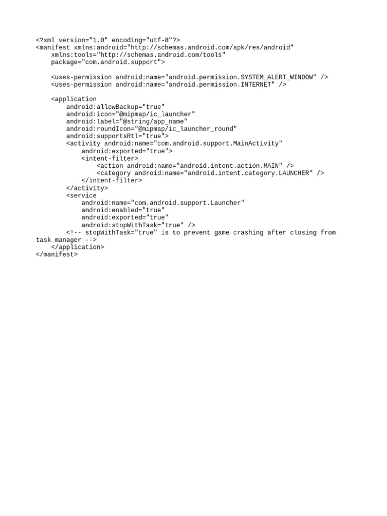 Android Manifest File Overview | PDF
