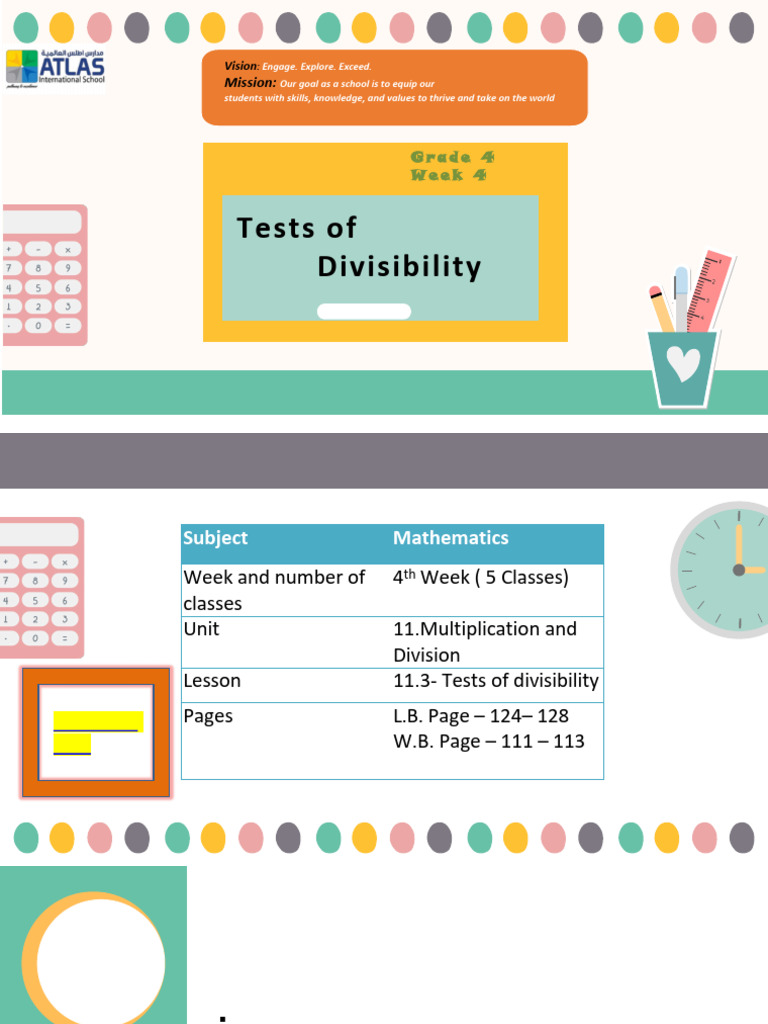 Divisibility Tests for Grade 4 Math | PDF