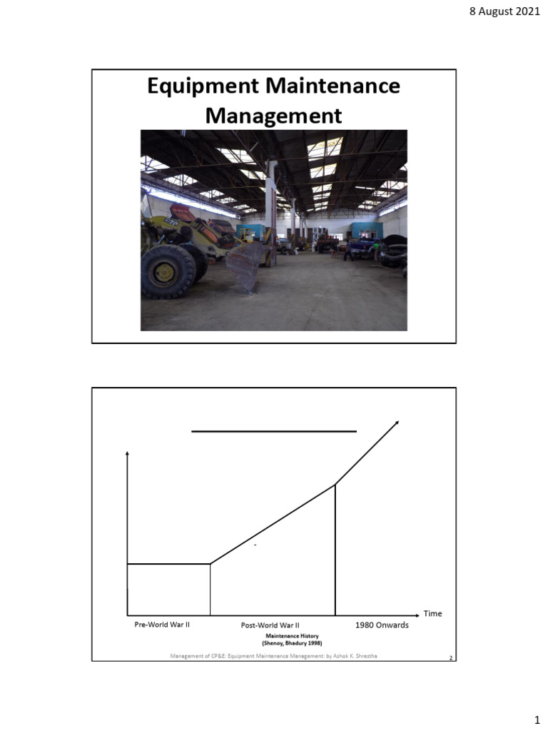 Equipment Maintenance Management Guide | PDF | Mechanical Engineering