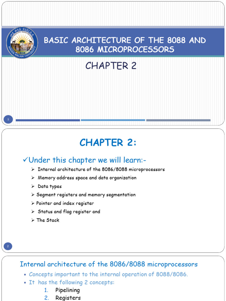 Chapter 2 Basic Architecture of The 8088 and 8086 | PDF | Central ...