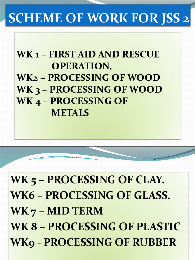 Week 1 Jss 2 First Term (First Aid and Rescue Operations) | PDF