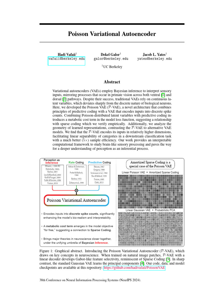 Poisson Variational Autoencoder Explained | PDF | Statistical Theory ...