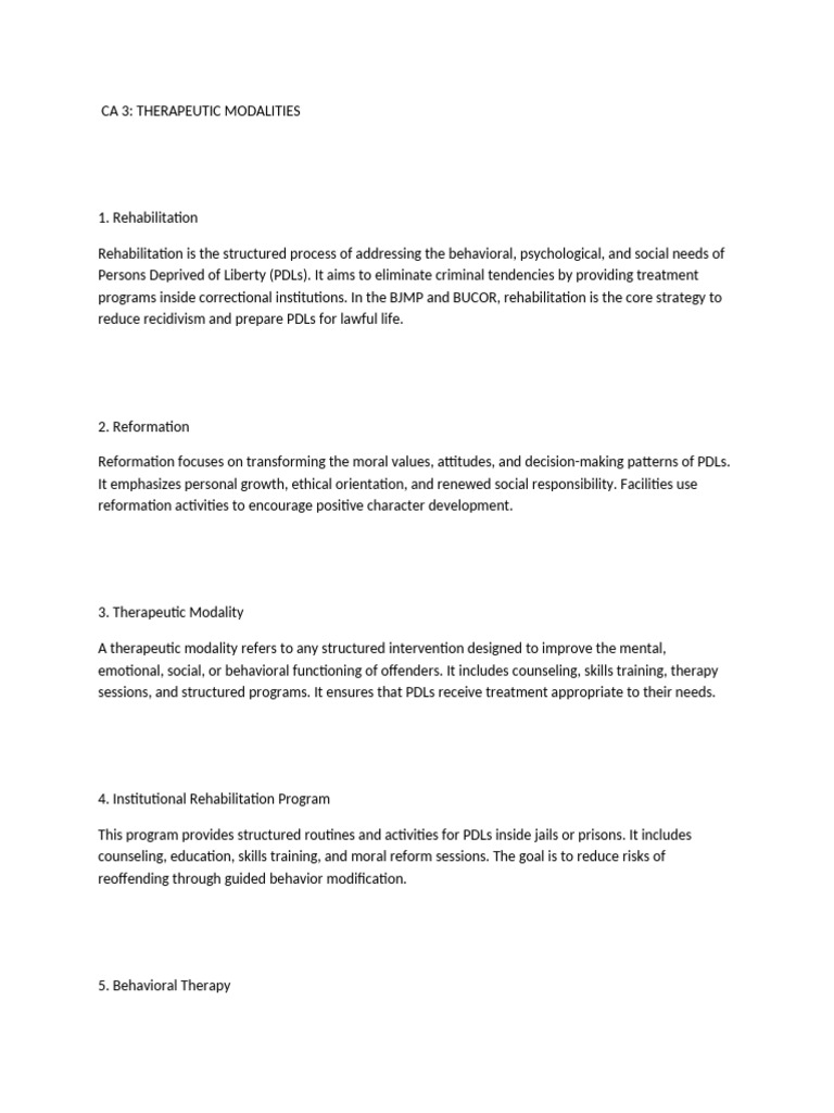 Therapeutic Modalities for Rehabilitation | PDF | Rehabilitation ...