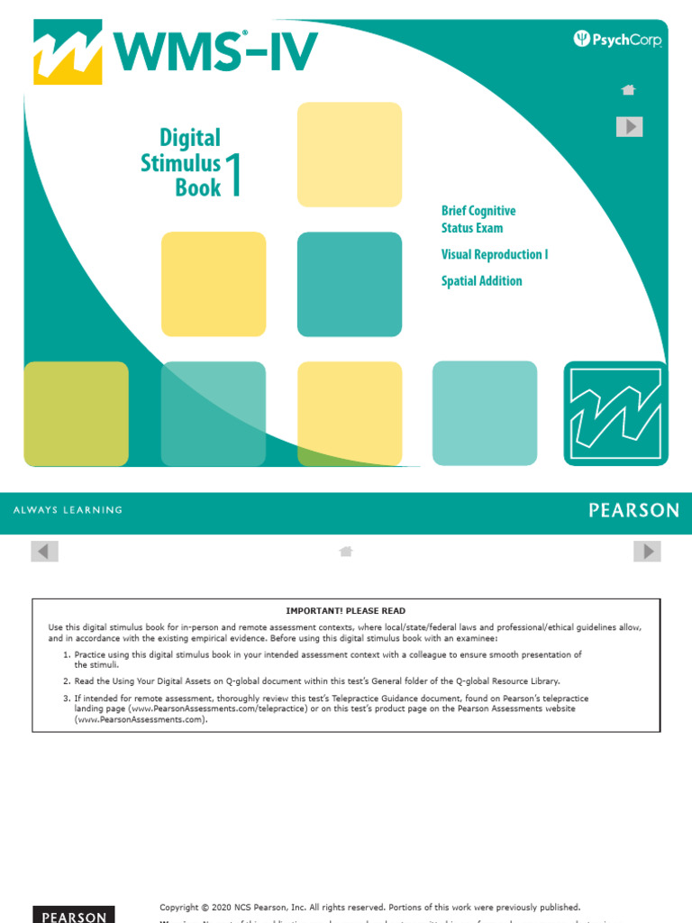Cognitive Assessment Digital Stimulus Guide | PDF | Mental Processes ...
