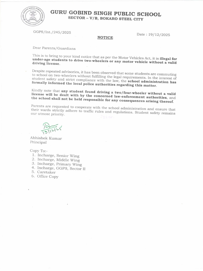Urgent & Important Notice | PDF