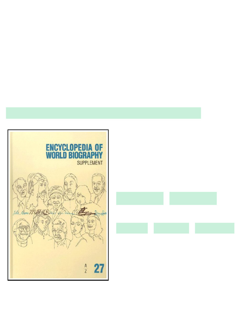 Encyclopedia of World Biography Supplement Volume 27 Encyclopedia of ...