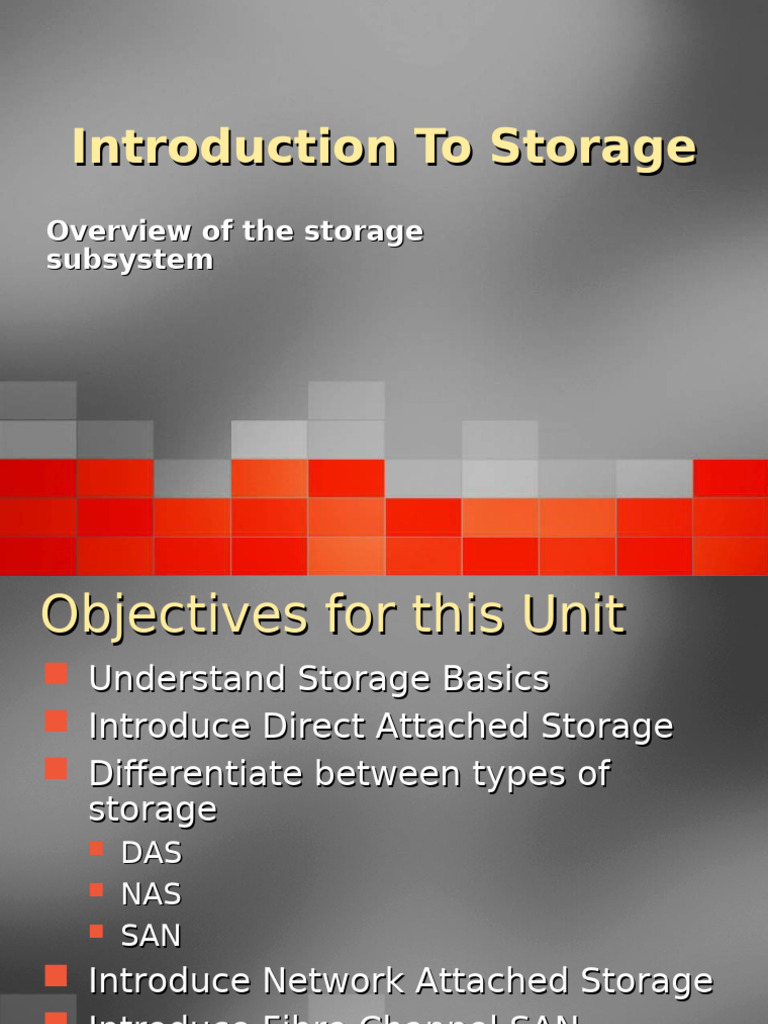 Storage Basics: DAS, NAS, SAN Overview | PDF | Computer Network ...