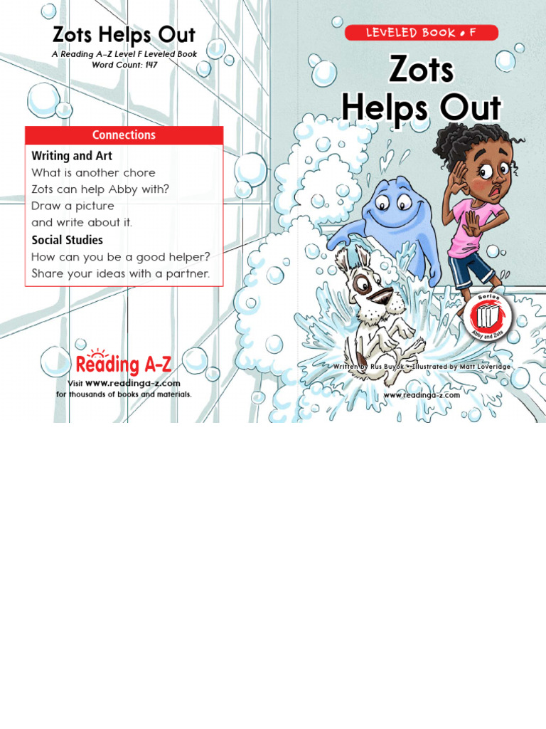 Zots Helps Out: A Level F Book | PDF
