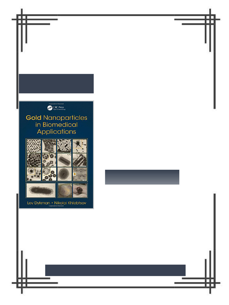 Gold Nanoparticles in Biomedical Applications 1st Edition Dykman eBook ...