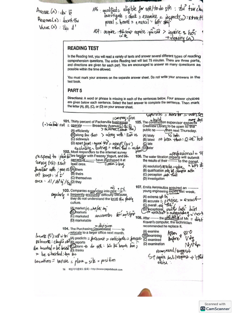 Part 5 Test 1 | PDF