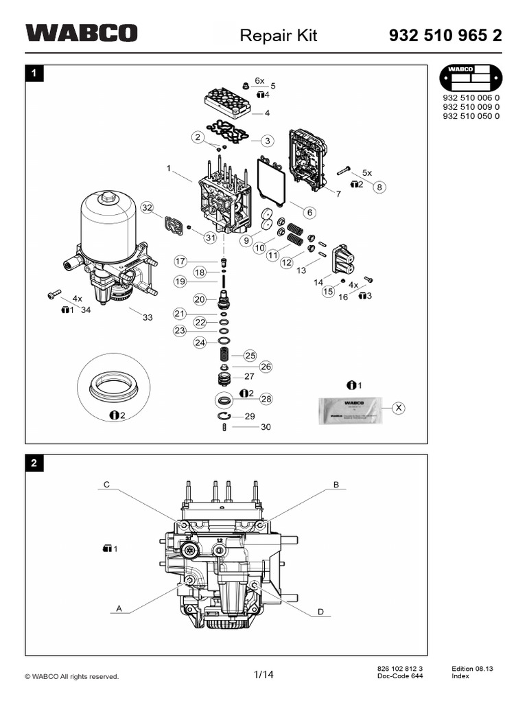 Repair Kit: © WABCO All Rights Reserved | PDF