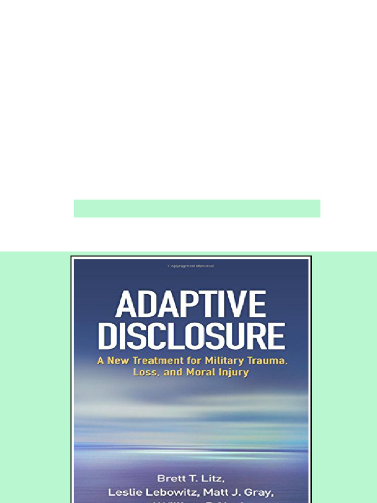 (Ebook) Adaptive Disclosure: A New Treatment for Military Trauma, Loss ...