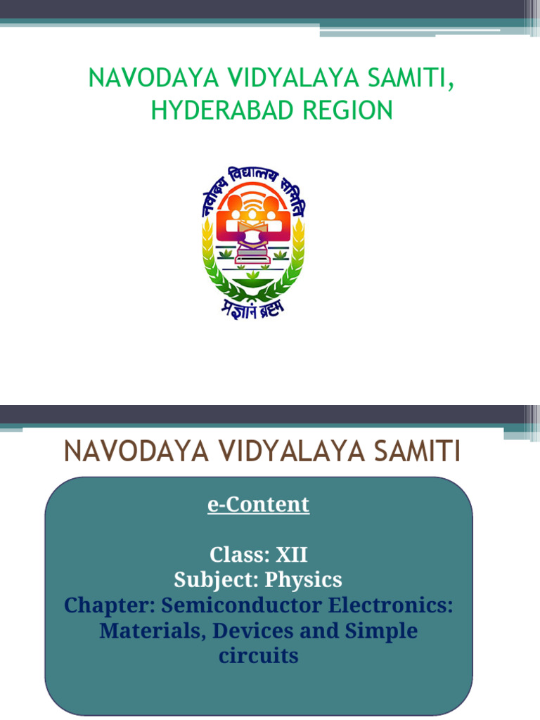 Semiconductor Electronics Overview | PDF | Doping (Semiconductor ...