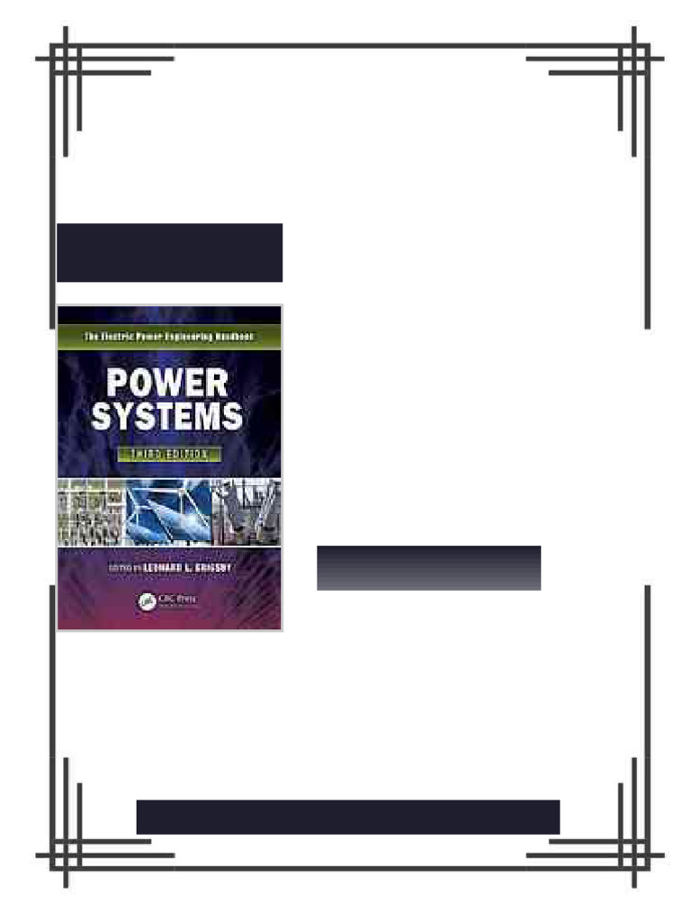 Power Systems The electric power engineering handbook 3rd Edition ...