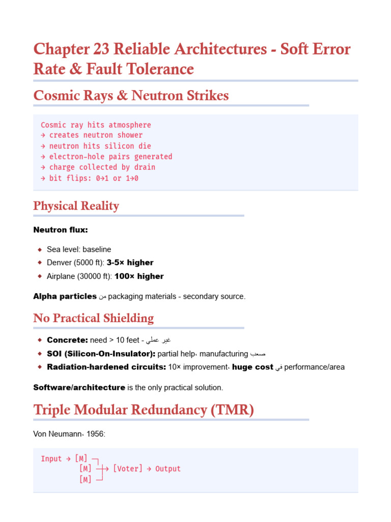 Fault Tolerance in Reliable Architectures | PDF | Computer Architecture ...