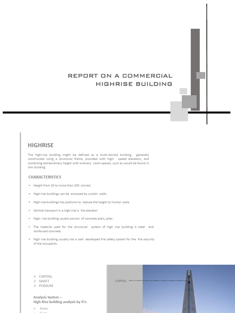 high rise report final | PDF | Lift (Force) | Building Technology