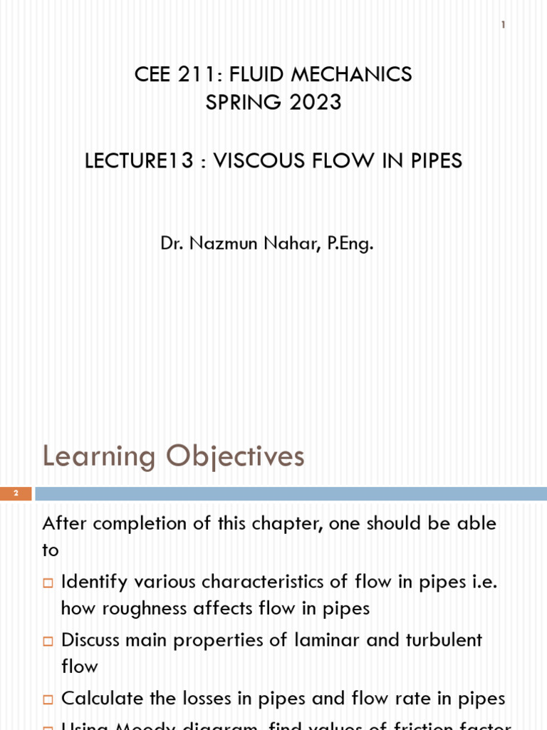 Viscous Flow in Pipes: Key Concepts | PDF | Fluid Dynamics | Boundary Layer