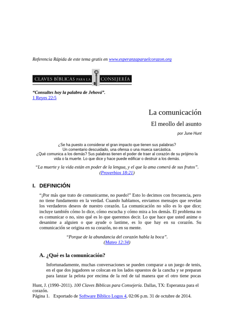 Claves para una Comunicación Efectiva | PDF | Amor | Comunicación