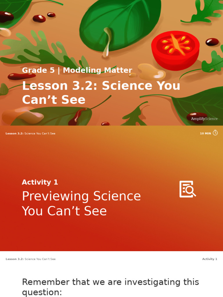 MM Resource Classroom Slides Lesson 3-2 | PDF | Science