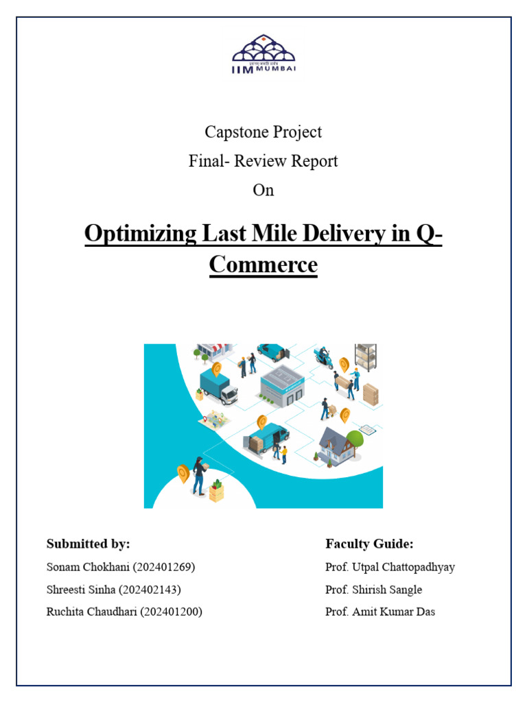 Optimize Last-Mile Delivery in Q-Commerce | PDF | E Commerce ...