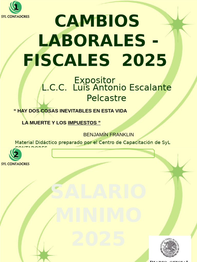 Cambios Laborales y Fiscales 2025 | PDF | Salario mínimo | Ciudad de México