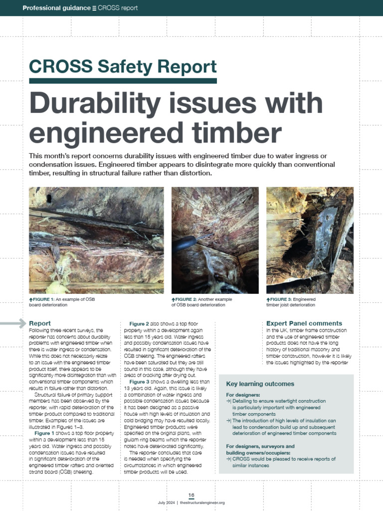 CROSS Safety Report Durability Issues With Engineered Timber | PDF ...