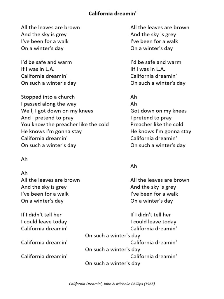 california-dreamin-lyrics-pdf