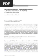 Markkula 2012 Discursive Confusion Over Sustainable Consumption