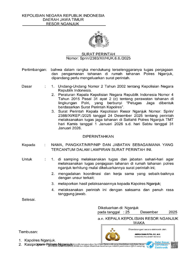 Sprin Jaga Tahanan Bulan Januari 2026.tte | PDF