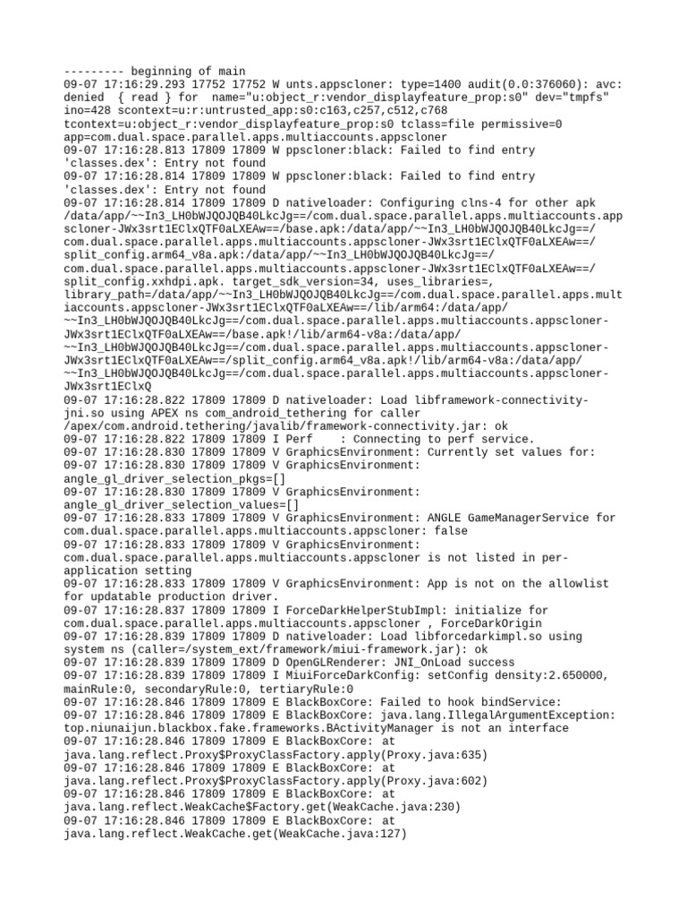 App Cloner Debug Log Analysis | PDF | Android (Operating System) | Java ...