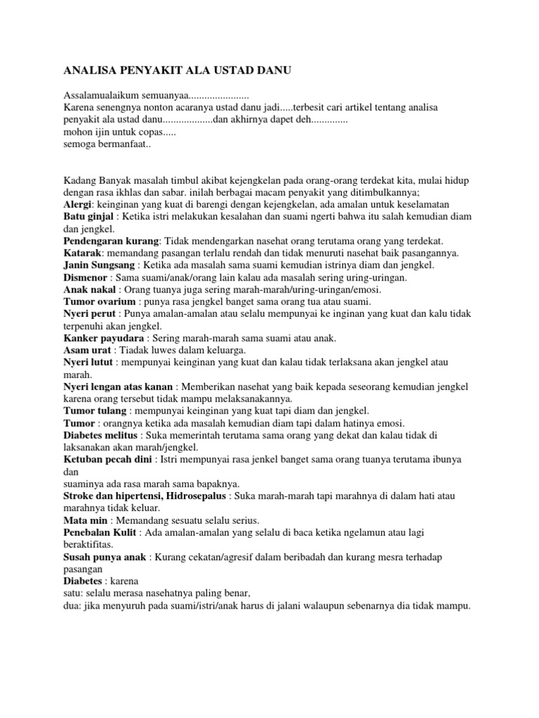 Mata Silinder Menurut Ustad Danu