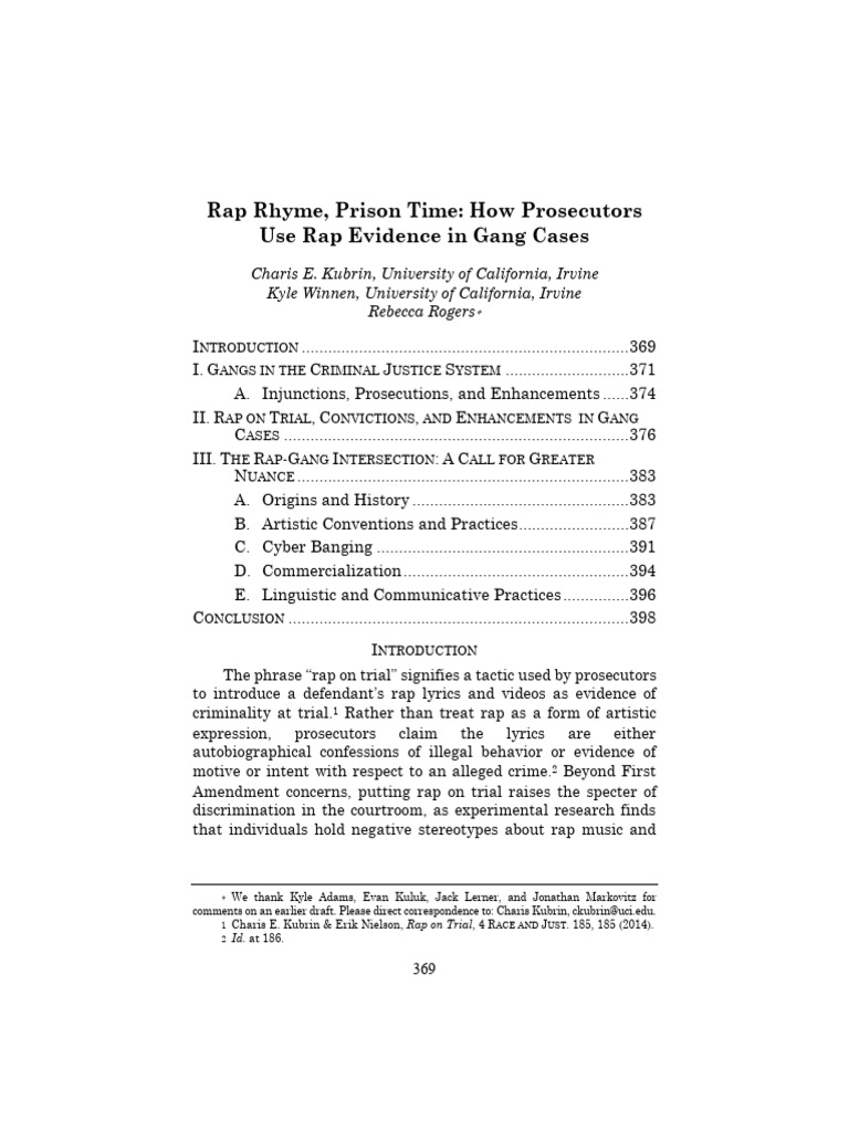Rap Rhyme, Prison Time_How Prosecutors Use Rap Evidence in Gang Cases ...