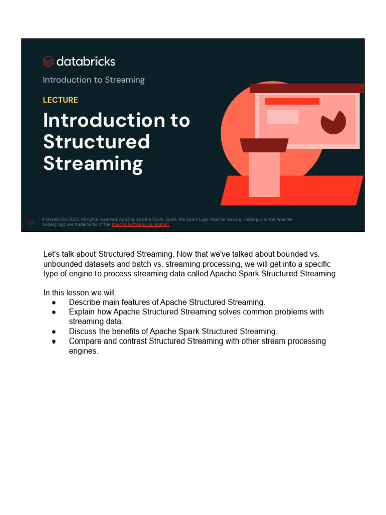 Introduction to Apache Spark Structured Streaming | PDF | Apache Spark ...