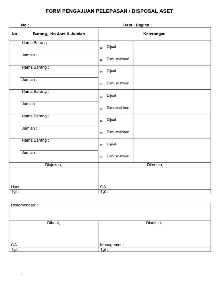 013-Form Disposal Update | PDF