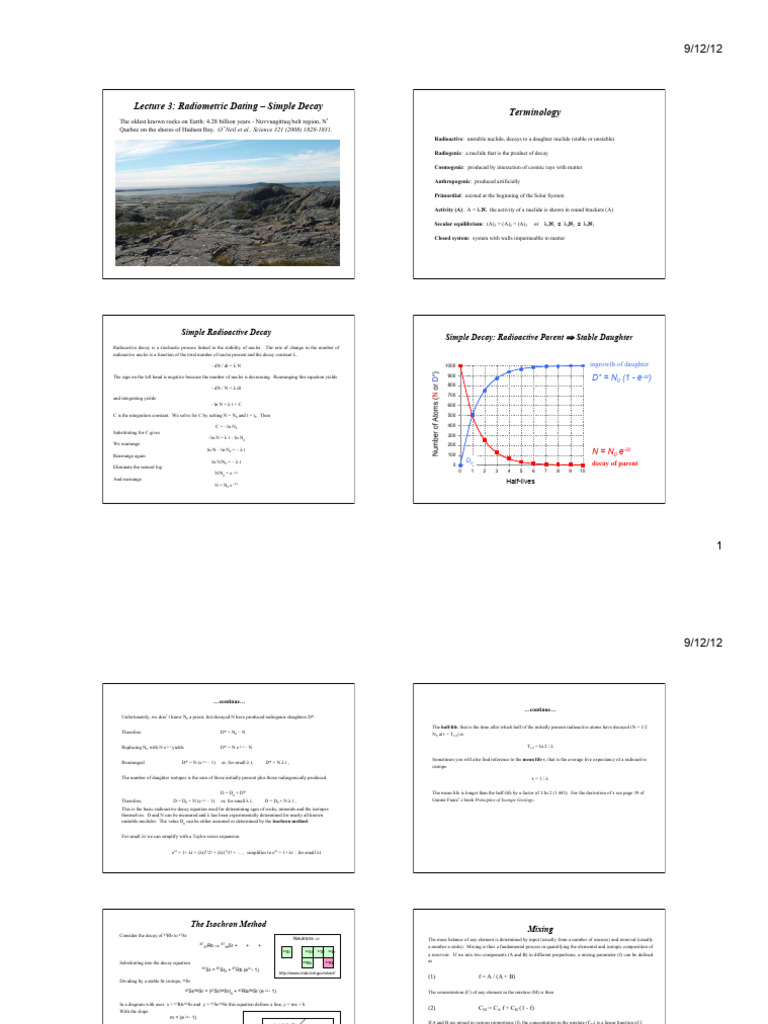 Radiometric Dating: Simple Decay Explained | PDF