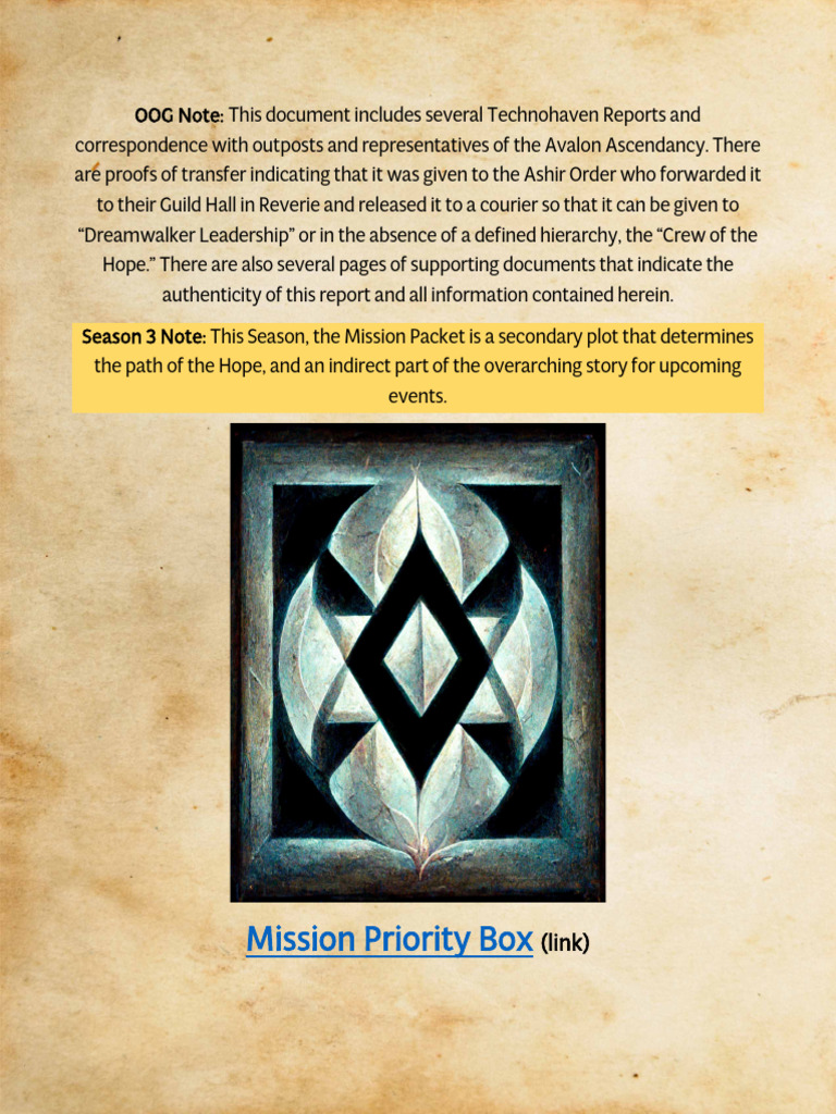 Season 3 Mission Packet | PDF