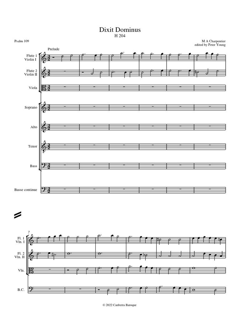 Dixit Dominus H 204 | PDF | Singing | Vocal Music