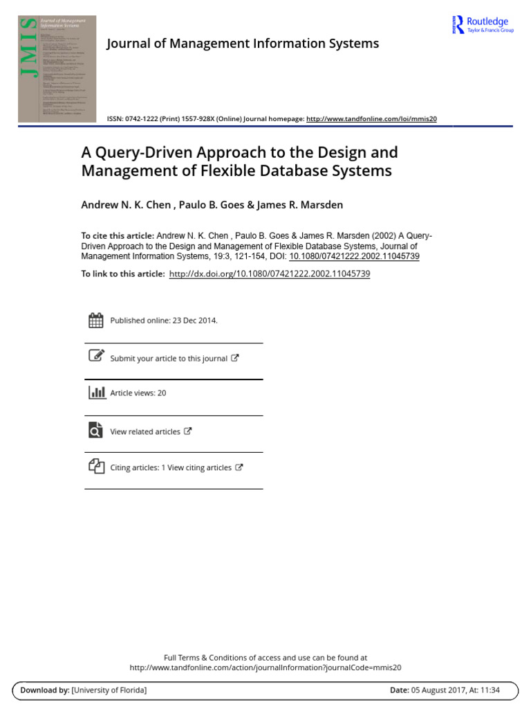 Query-Driven Flexible Database Design | PDF | Databases | Data Warehouse