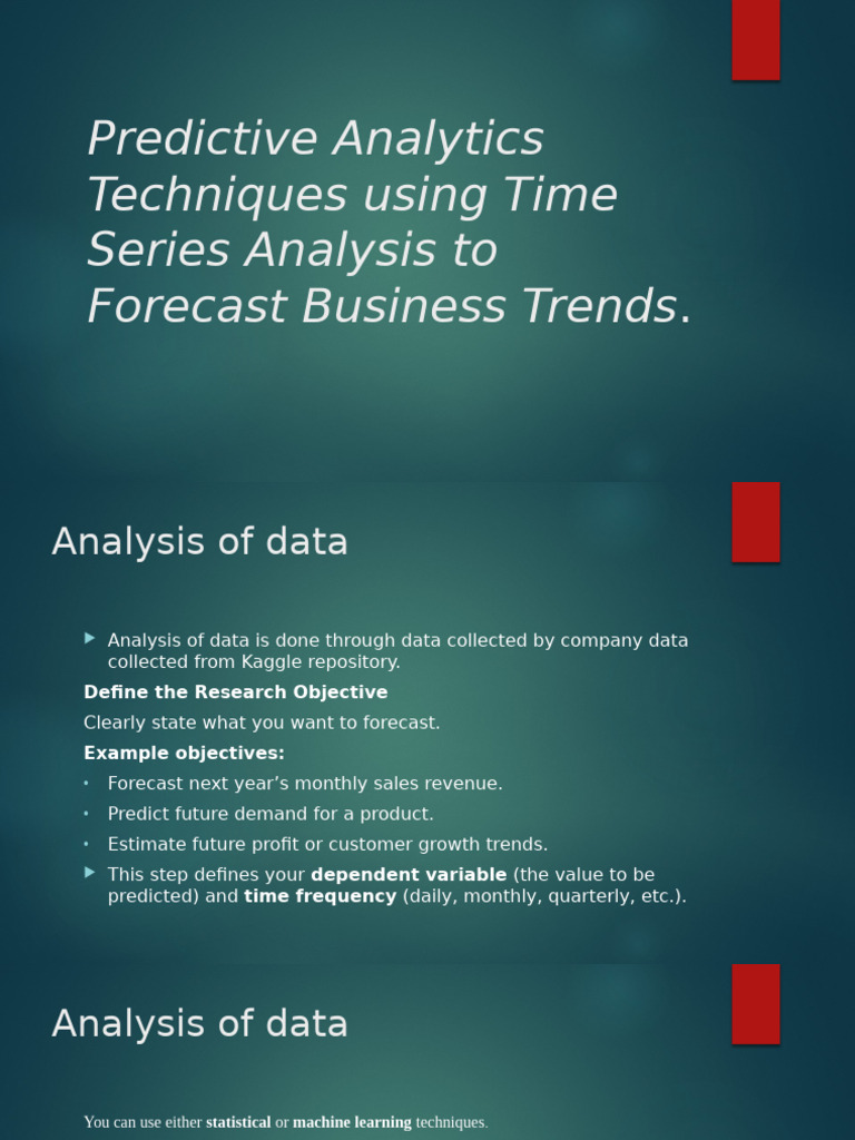 Time Series Forecasting for Business Trends | PDF | Forecasting ...