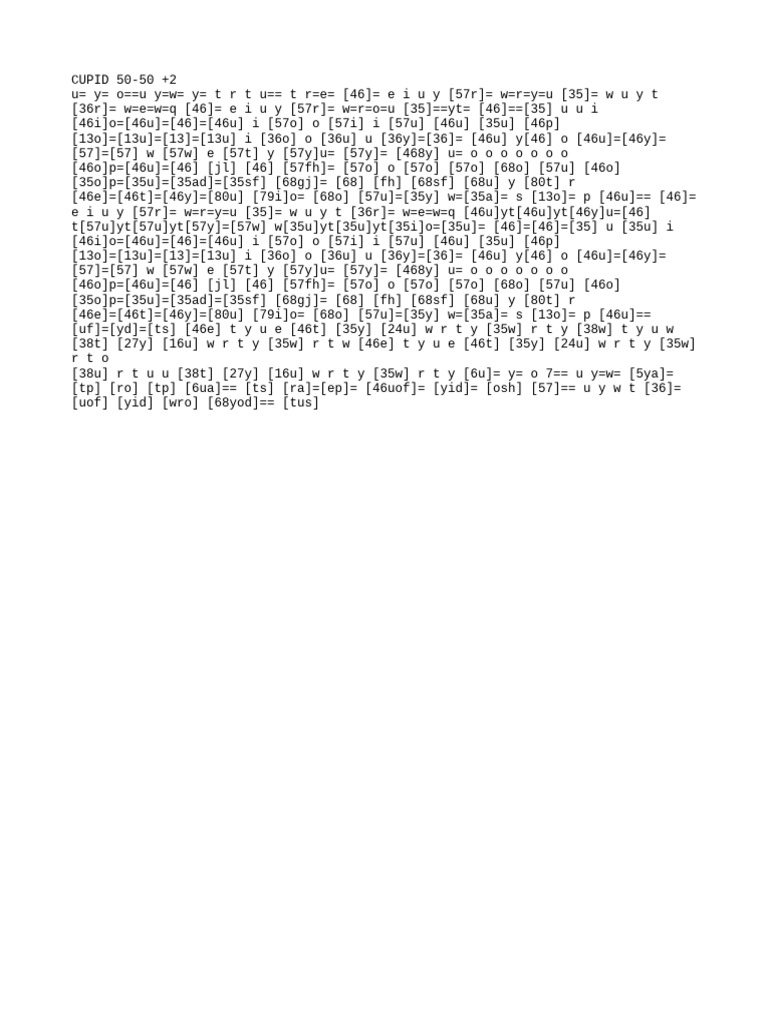 CUPID 50-50 +2 Code Analysis | PDF