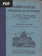 Nomenclatura Strazilor Din Bucuresti 1928