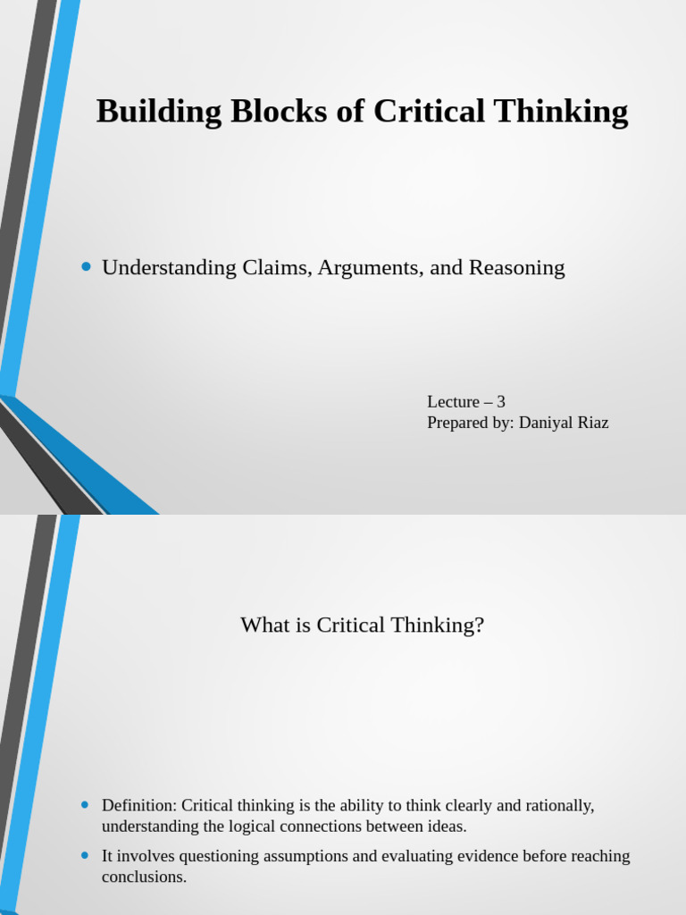 Lecture 3 | PDF | Argument | Critical Thinking