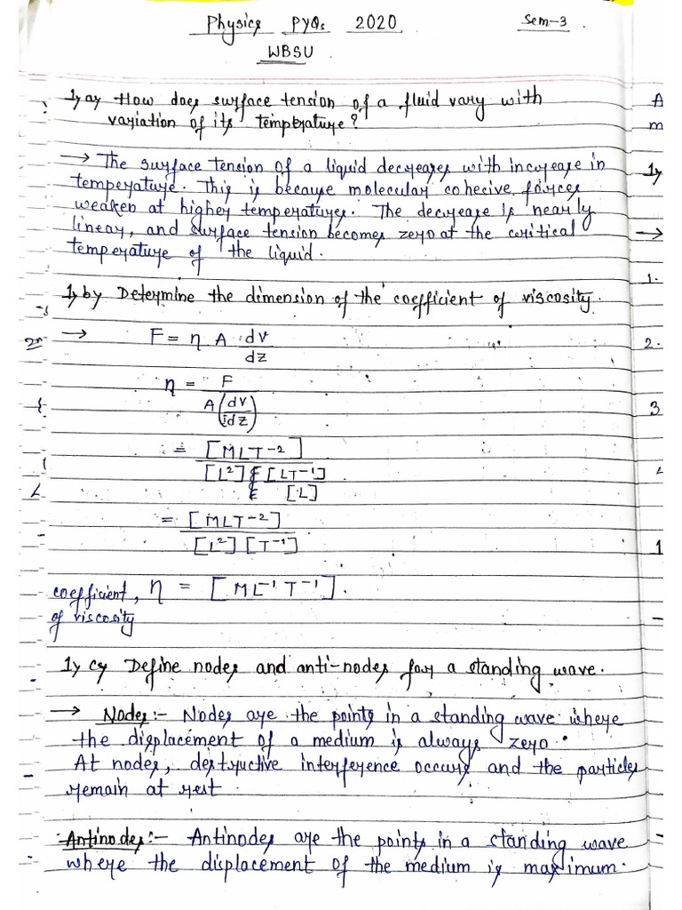 2020 Physics Pyqs Wbsu 3rd Sem | PDF