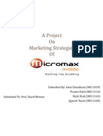 A Project On Marketing Strategies of